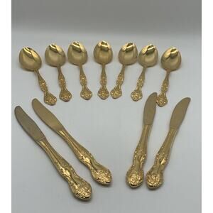 Mixed Lot 7 Stanley Roberts Serving Spoons 4 Knives Charles IV Stainless Japan